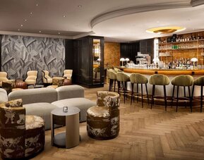 Hotel bar at Hilton Heidelberg.