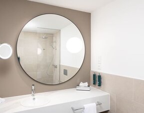 Day use room with TV at Hilton Heidelberg.