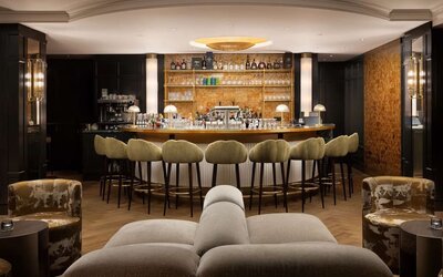 Hotel bar at Hilton Heidelberg.