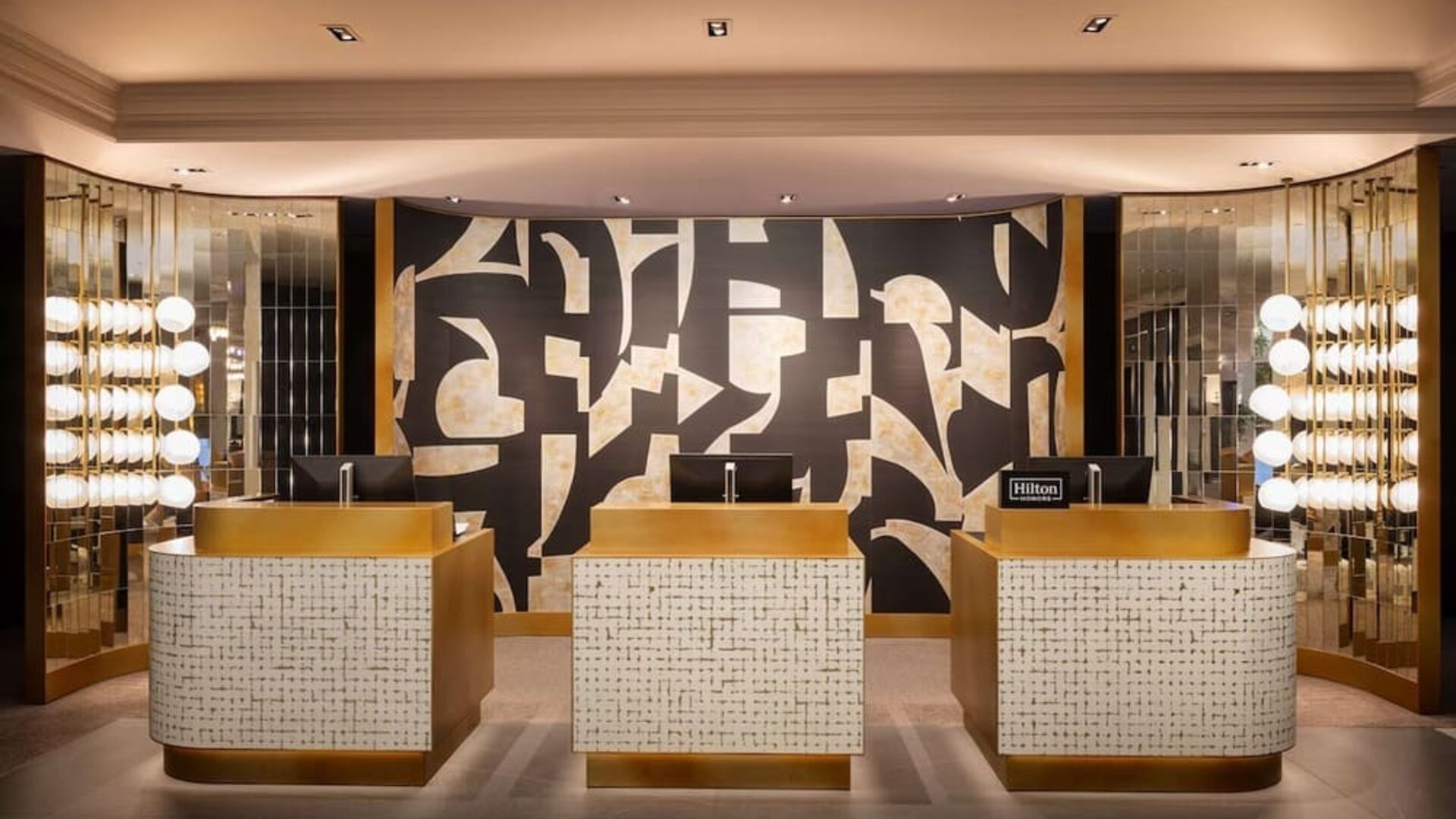 Hotel bar at Hilton Heidelberg.