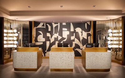 Hotel bar at Hilton Heidelberg.