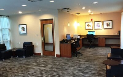 Business center at Embassy Suites By Hilton Parsippany.