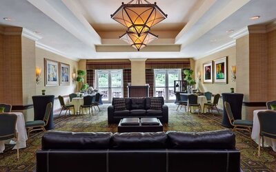 Coworking space at Embassy Suites By Hilton Parsippany.