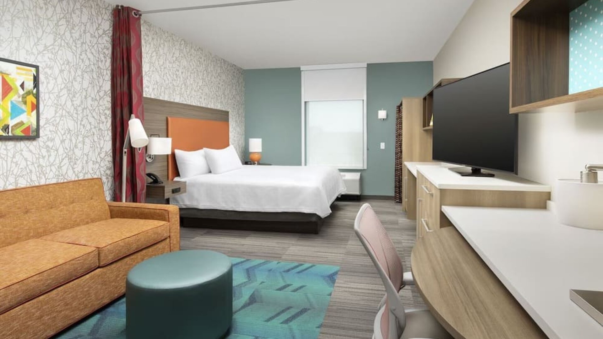 Day use room at Home2 Suites By Hilton Miami Doral West Airport.