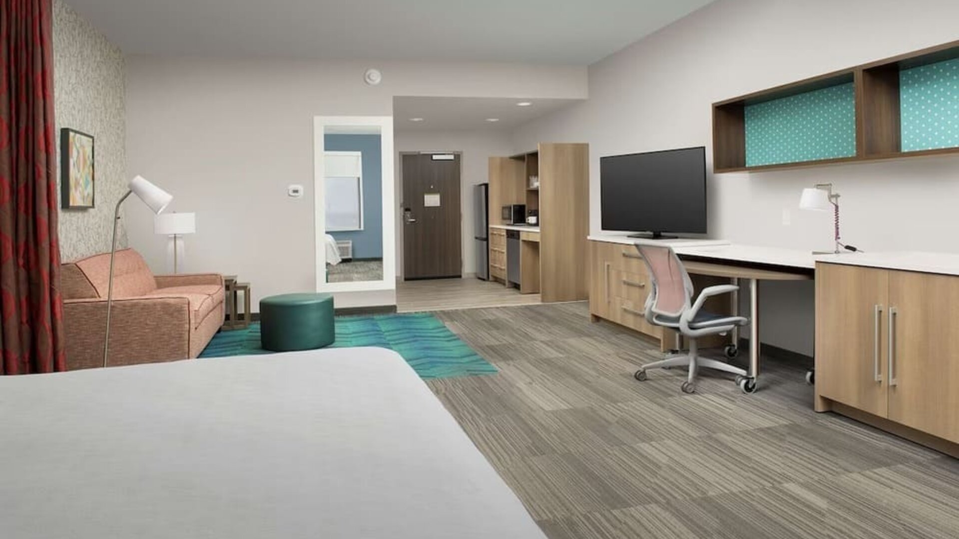 Day use room at Home2 Suites By Hilton Miami Doral West Airport.
