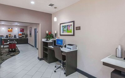 Business center at Comfort Suites Lewisville.