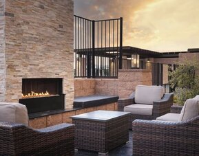 Fire place at SpringHill Suites By Marriott Milpitas.