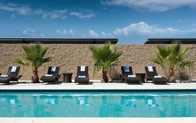 Outdoor pool at SpringHill Suites By Marriott Milpitas.