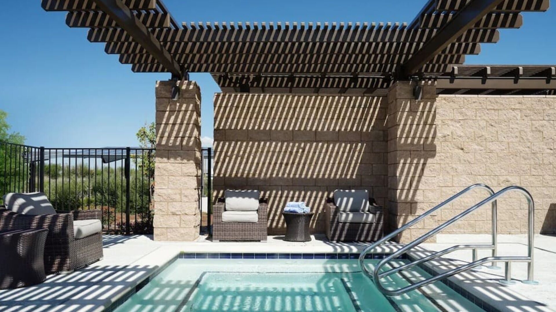 Outdoor pool at SpringHill Suites By Marriott Milpitas.