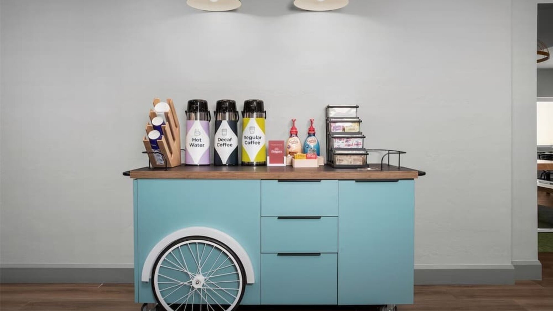 Coffee station at Spark By Hilton Tucson Airport.