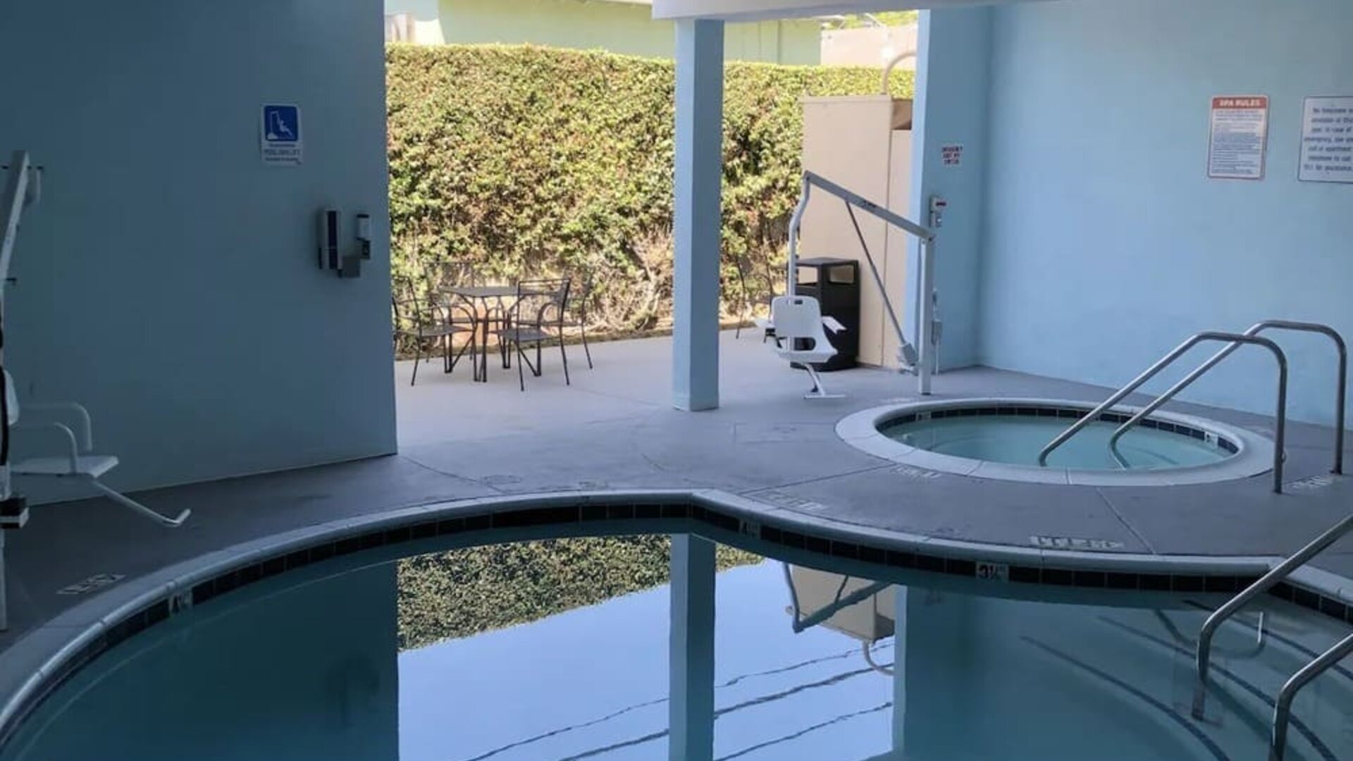 indoor pool at Capri Suites Anaheim.