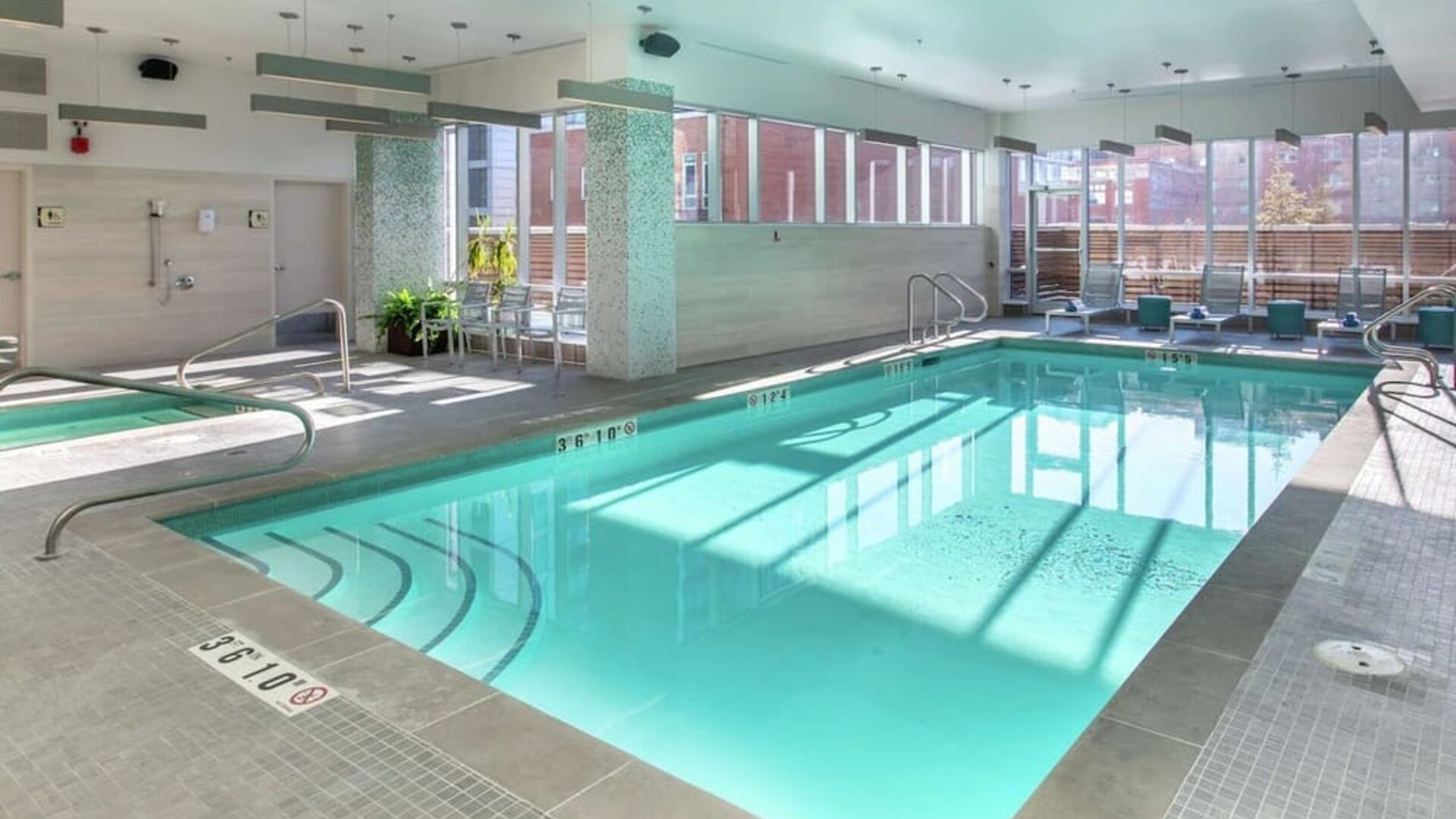 Refreshing indoor pool at Hilton Garden Inn Calgary Downtown.