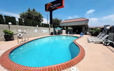 Outdoor pool at The Hills Inn Eagle Rock.