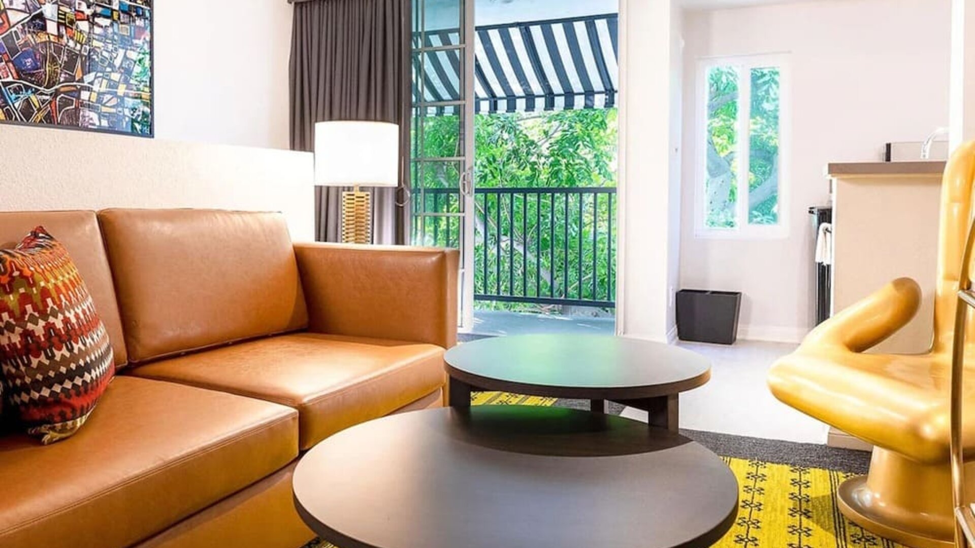 Day use suite with living area at Montrose At Beverly Hills.