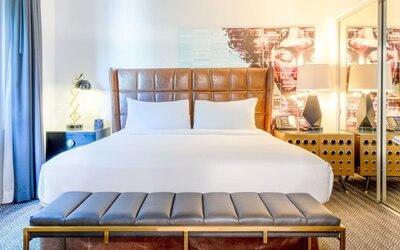 King bed at Montrose At Beverly Hills.