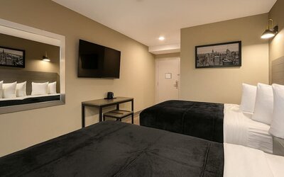 Double room at LIV Hotel Bronx.