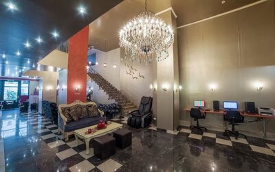 Business center at Delphi Art Hotel.