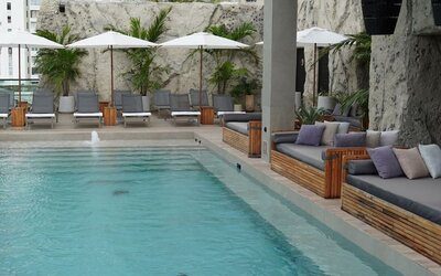 Outdoor pool at Aire De O:live.