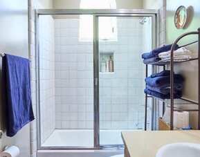 Guest bathroom at Beverly Hills Spanish.