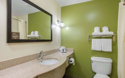 Guest bathroom at Sleep Inn & Suites Port Charlotte - Punta Gorda.
