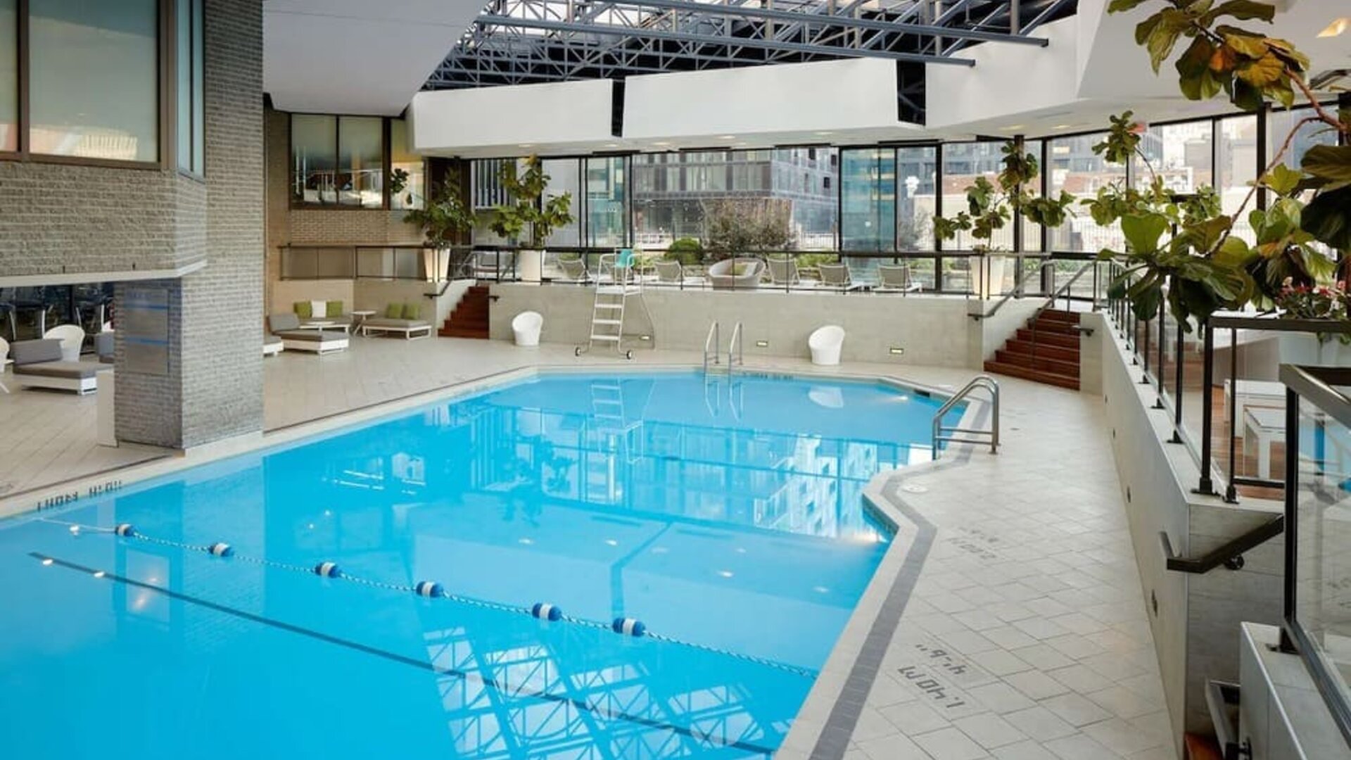 Indoor pool at DoubleTree By Hilton Montreal.