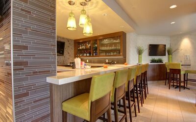 Hotel bar at Hilton Garden Inn Calgary Airport.