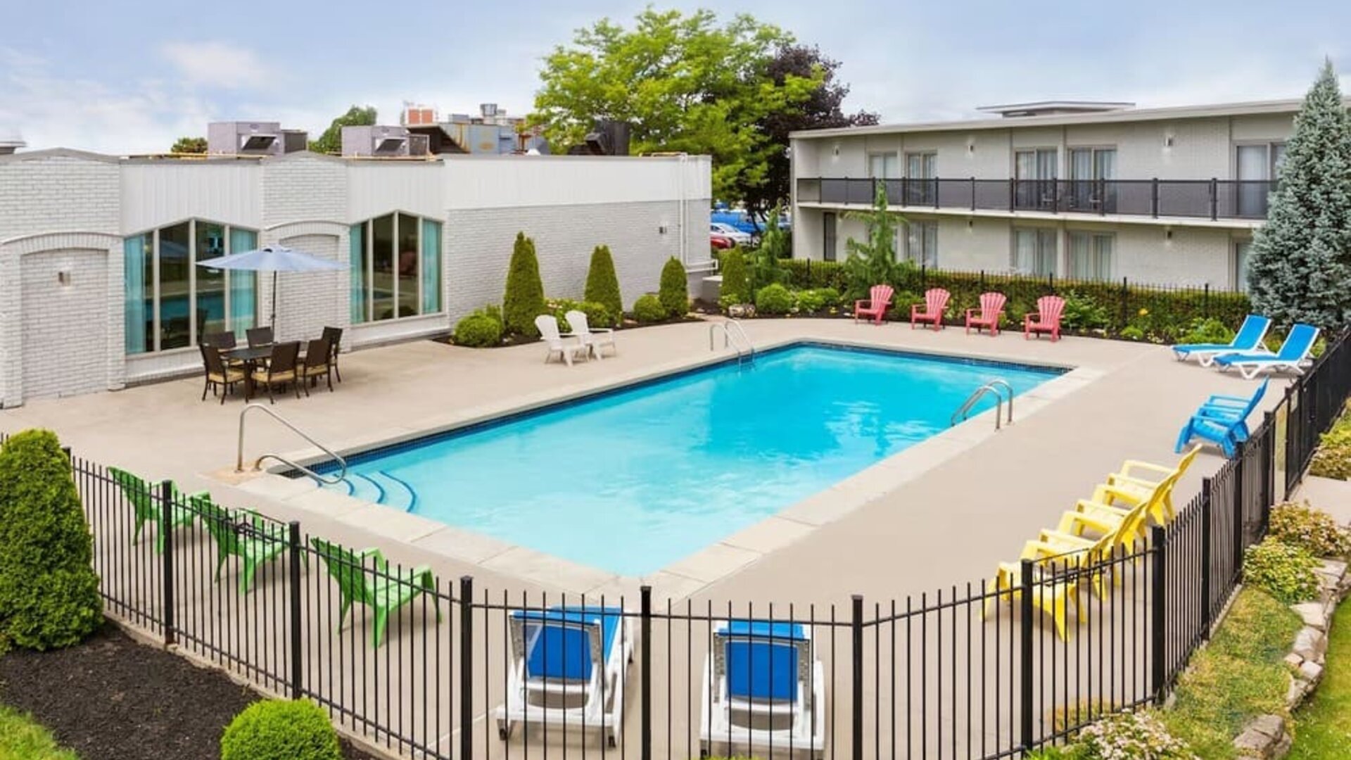 Outdoor pool at Days Inn By Wyndham London.