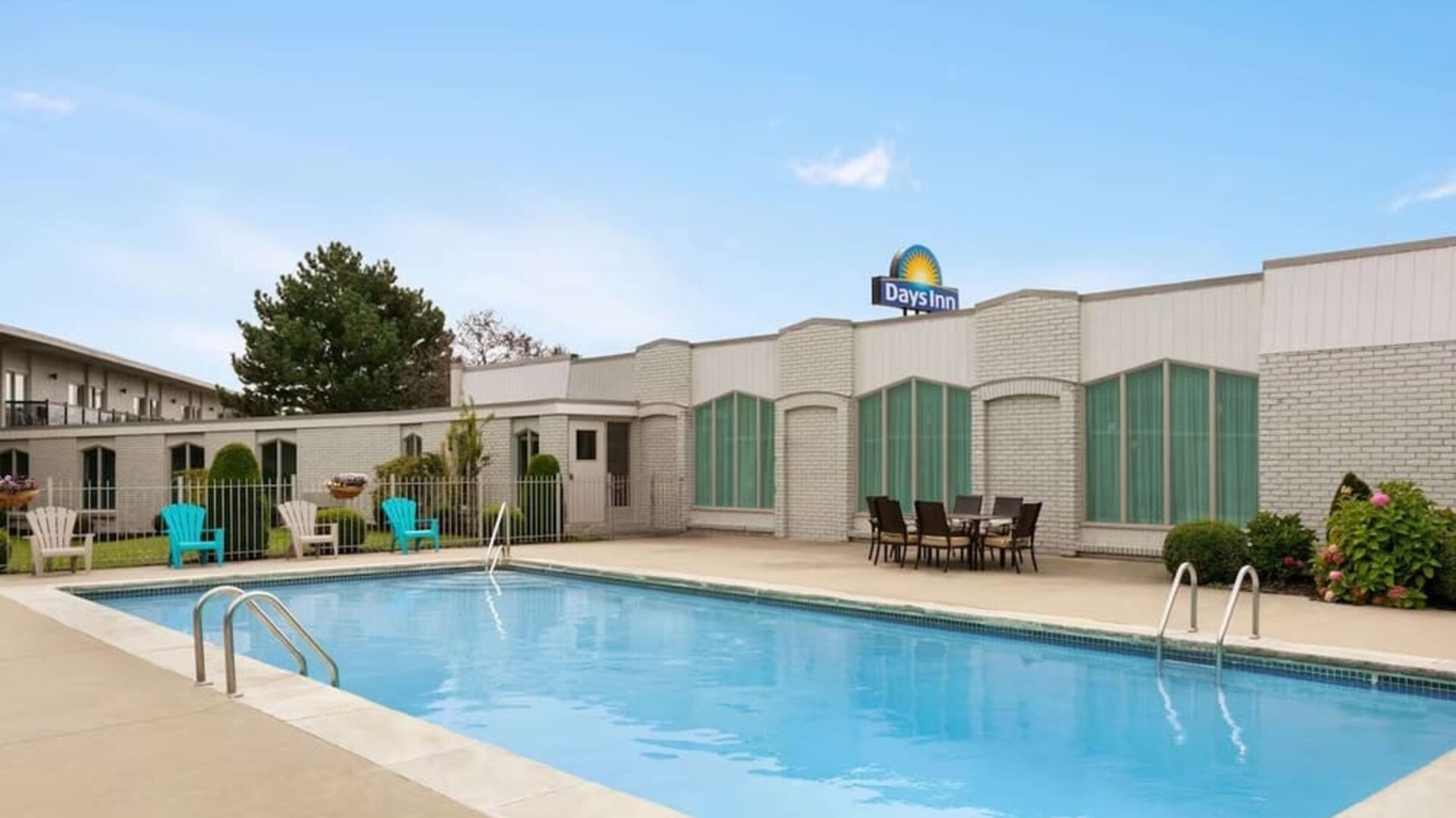 Outdoor pool at Days Inn By Wyndham London.