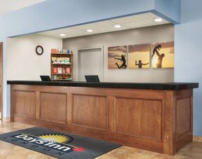 Reception desk at Days Inn By Wyndham London.
