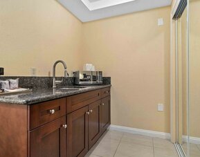 Kitchen area at Lemon Tree Hotel & Suites Anaheim.