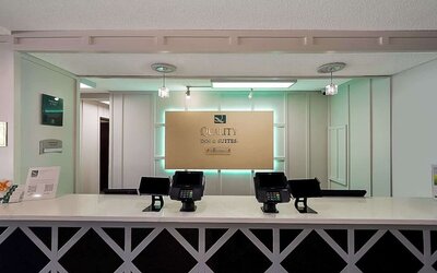 Reception hall at Quality Inn & Suites Irving DFW Airport South.