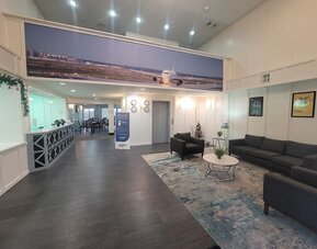 Reception hall at Quality Inn & Suites Irving DFW Airport South.