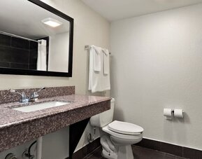Guest bathroom at Quality Inn Memphis Northeast Near I-40.