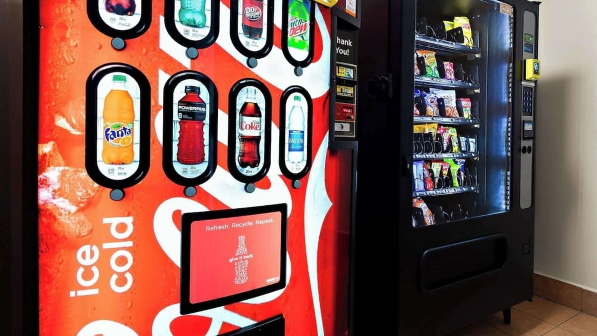 Vending machine at Quality Inn Memphis Northeast Near I-40.