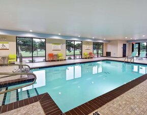 Indoor pool at at Home2 Suites El Reno.