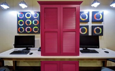 Business center at Home2 Suites El Reno.