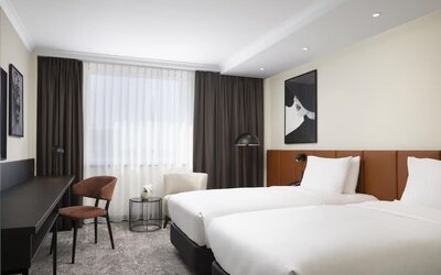 Day use room at Hilton Dusseldorf.