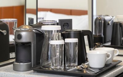 Coffee station at Hilton Dusseldorf.