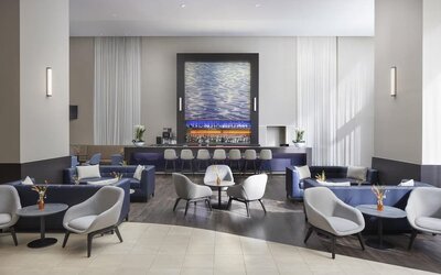 Lobby and lounge at Hilton Dusseldorf.