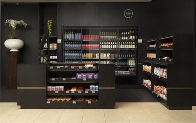 Snack bar at Hilton Dusseldorf.