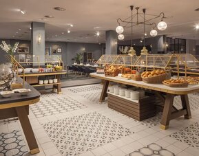 Breakfast available at Hilton Dusseldorf.