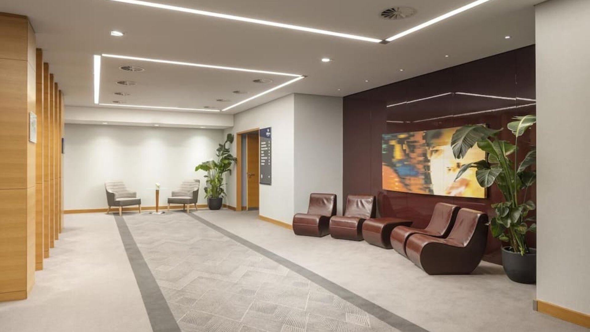 Reception hall at Hilton Dusseldorf.