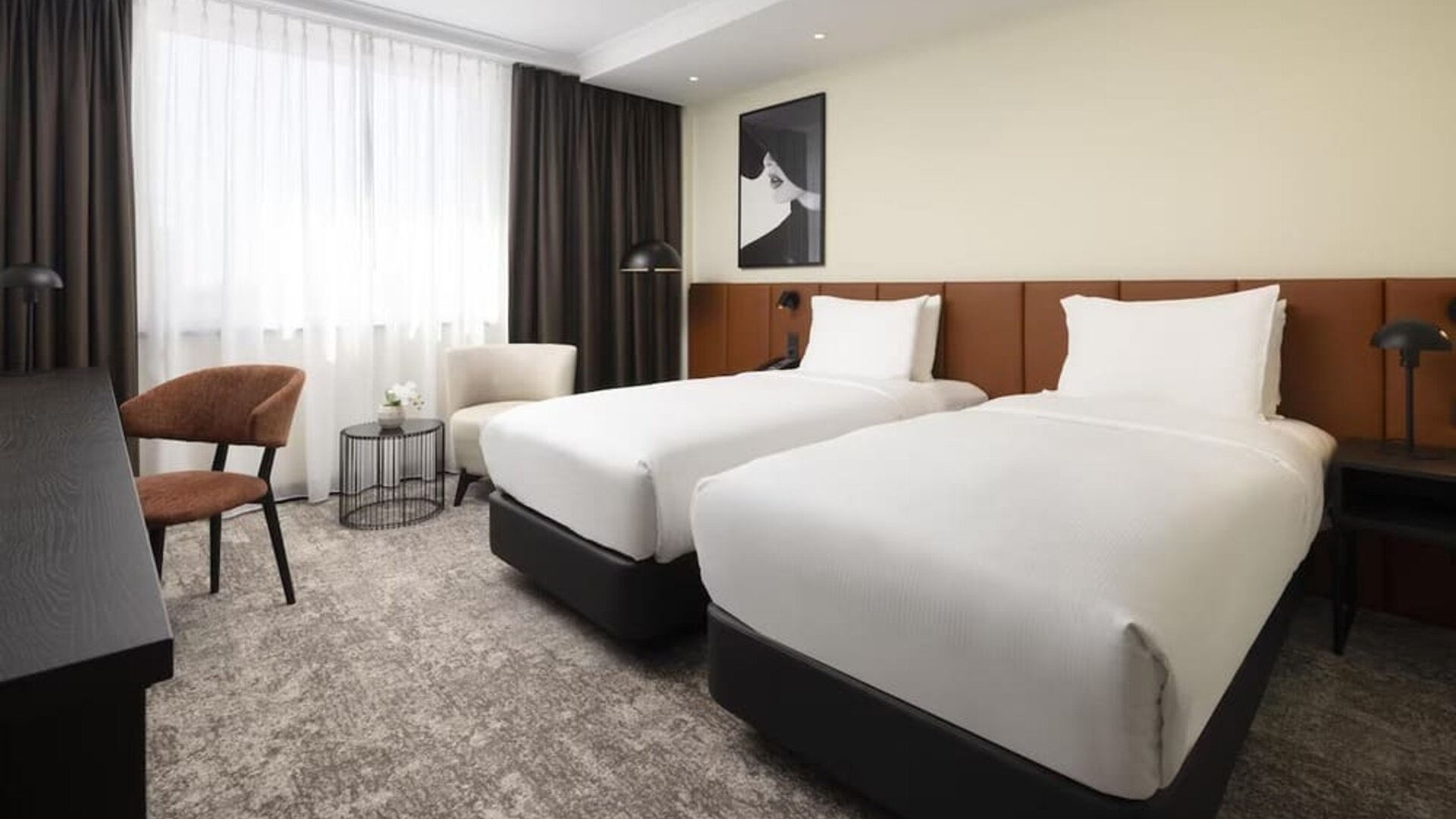 Day use room at Hilton Dusseldorf.