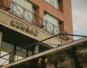 Hotel exterior at Conrad Dublin.
