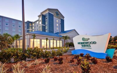 Hotel exterior at Homewood Suites By Hilton Orlando Theme Parks.