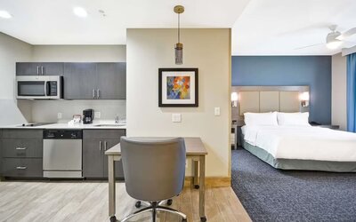 Day use room at Homewood Suites By Hilton Orlando Theme Parks.