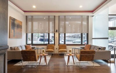 Lobby seating at Eurostars The Boxer.