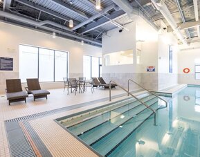 Indoor pool at DoubleTree By Hilton Calgary North.