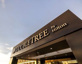 Hotel exterior at DoubleTree By Hilton Calgary North.