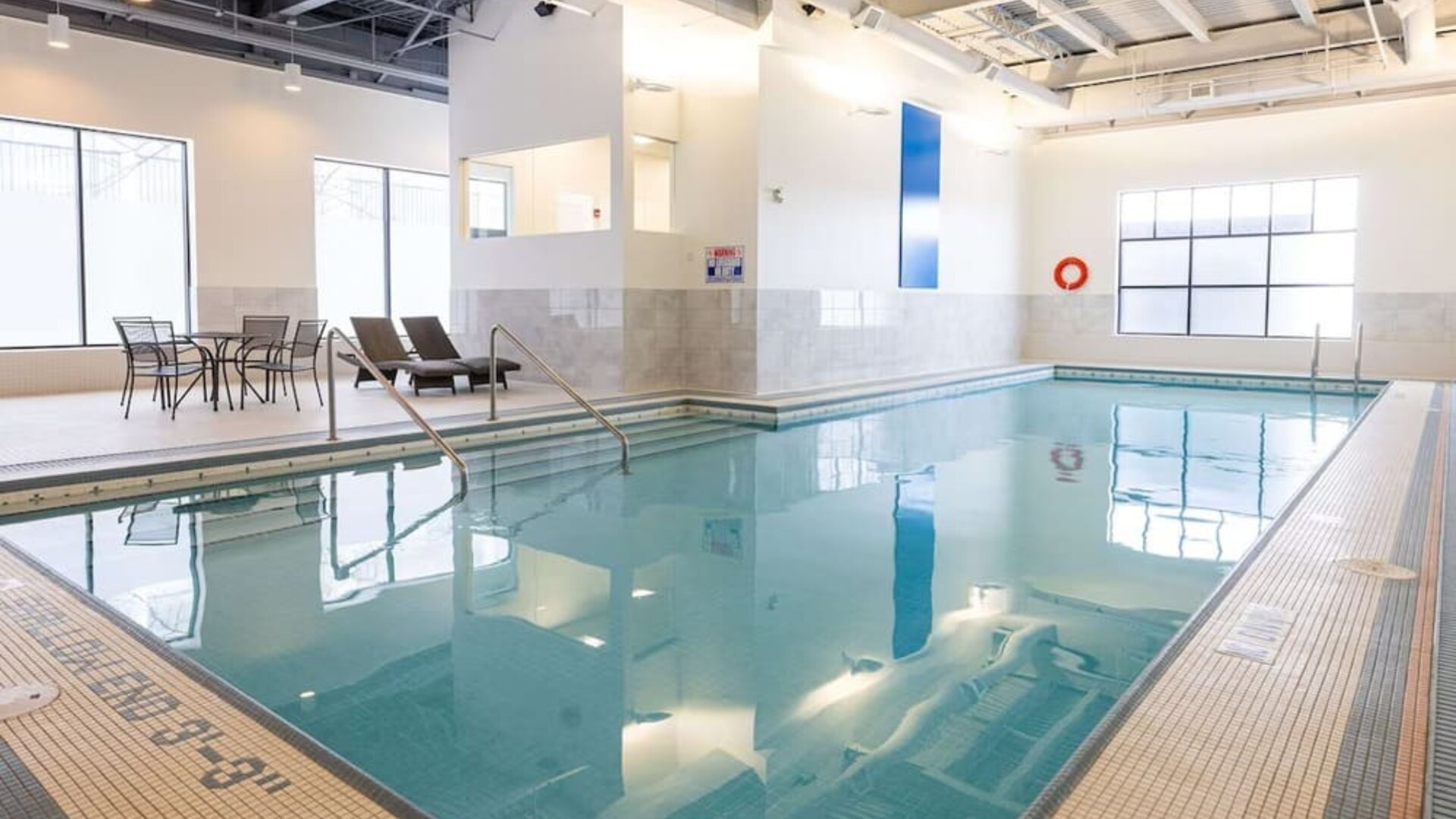 Indoor pool at DoubleTree By Hilton Calgary North.
